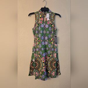 Women's Floral Green Dress